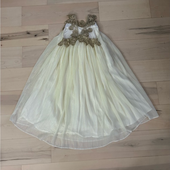 Sweet Boutons Metallic Thread Kids Dress Girls Size 7 - Picture 3 of 17